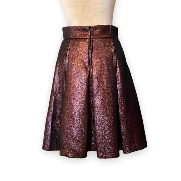 NWOT AKRIS PUNTO Iridescent Lamé Bell Skirt - Picture 2 of 10